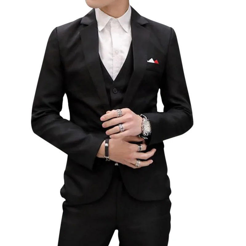 Vogue для мужчин Slim Fit Social Блейзер сезон весна осень мода одноцветное Свадебное Платье Пальто Повседневное размера плюс бизнес мужской костюм куртка - Цвет: Black