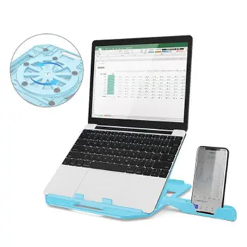 

Adjustable Laptop Stand 360 Degree Rotary Bottom Notebook Cooling Pad Bracket Foldable Mount Phone Holder for Home Office