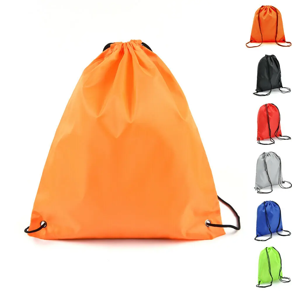 

New String Drawstring Children School Sport Shoe Bag Cinch Sack Gym Tote Bag Back Pack Solid Color Toys Storage Bags