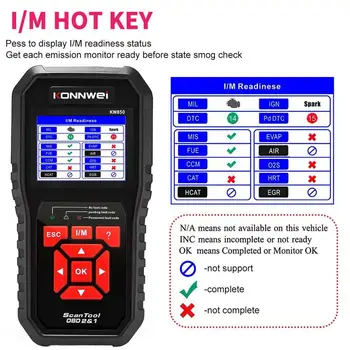 

KONNWEI KW850 OBD2 EOBD Multifunctional Car Engine Fault Diagnostic Scanner Tool Diagnostic Scanner for XP for WIN7/WIN8/WIN10