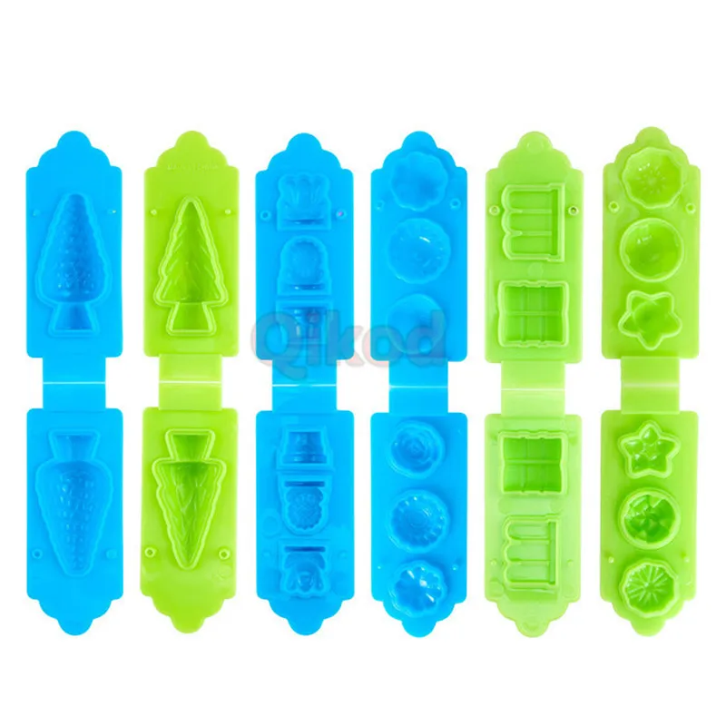Kids toys 1 Учебный Пластилин моделирование формы комплект глины слизи игрушки для детей пластиковый игровой набор инструментов для теста для лепки наборы DIY малыш резаки формы игрушки - Цвет: Kids toys 1