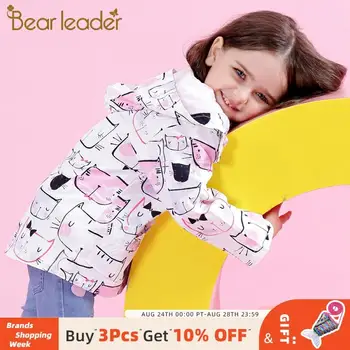 

Bear Leader Girls Coats and Jackets Kids 2020 Spring Brand Children for Girls Clothes Cartoon Cat Outerwear Hooded kids clothes