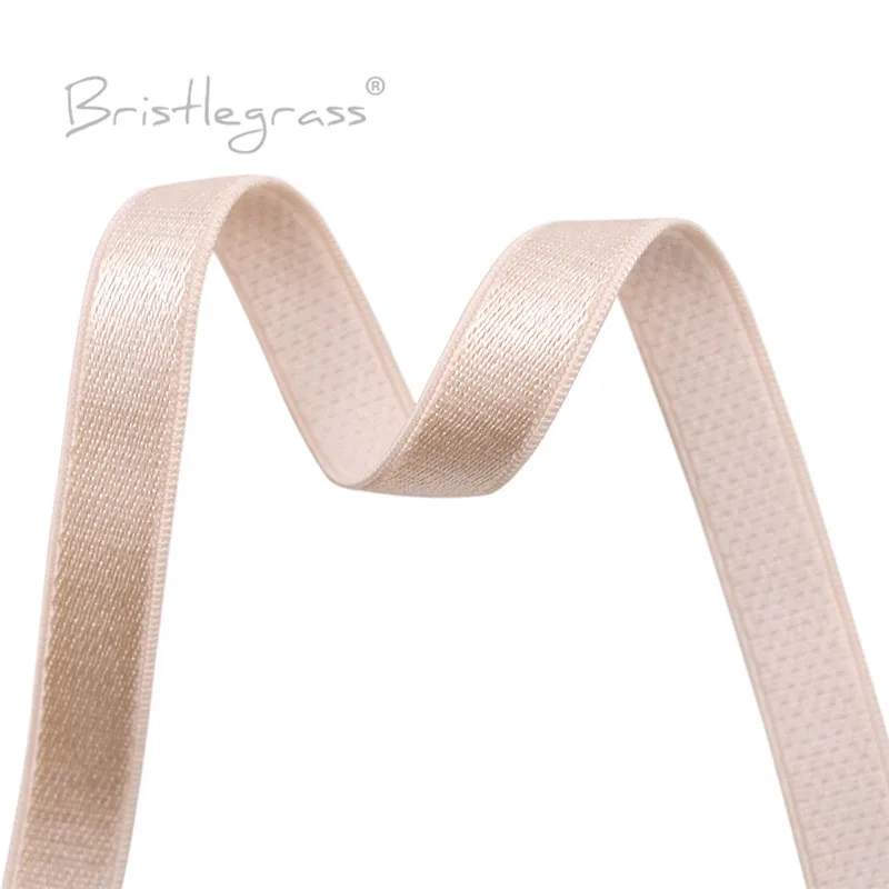 BRISTLEGRASS 2 5 10 50 100 Yard 3/8" 10 mm glänzender BH-Träger Gummiband Spandex Satinband Nylon Schulterband Dessous Nähbesatz – Detail 16
