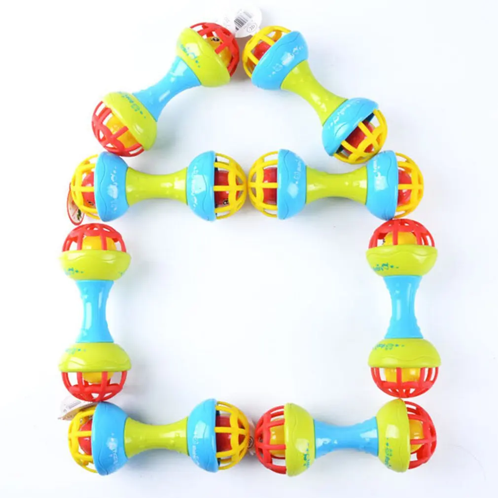 Детский мягкий резиновый мяч для фитнеса, детская Удобная погремушка, игрушка для ловля мяча, головоломка для раннего образования, гантели