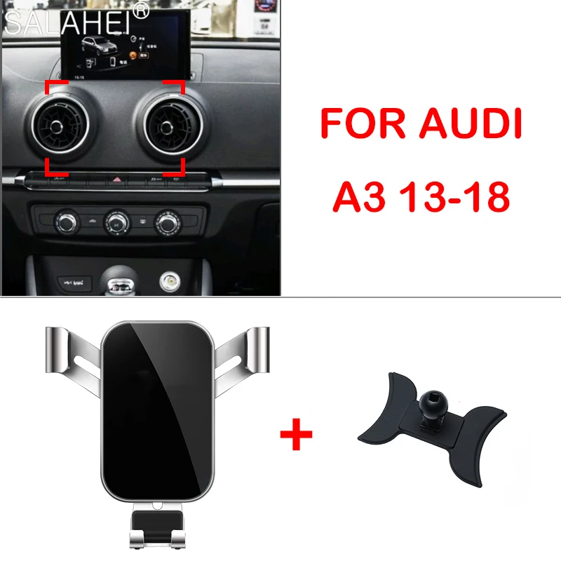 

New Stylish Car Phone Holder Mount Navigation Bracket For Audi A3 S3 Year 2014-2019 Auto Car Phone Holder Bracket Accessories