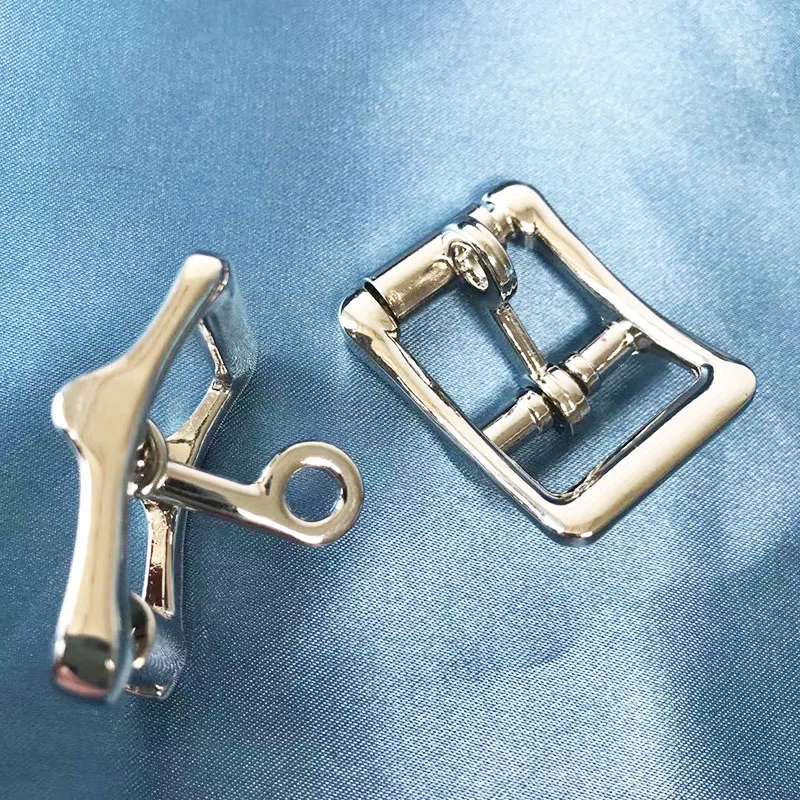 20Pcs Solid Light Gold Roller Buckle Single Pin Middle Center Bar Buckle for Leather Craft Bag Belt Strap Halter Harness