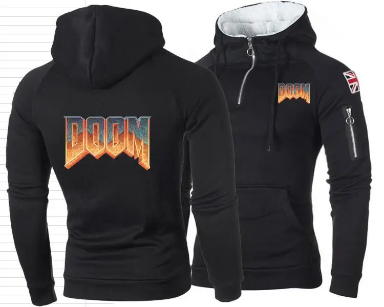 Мужская толстовка Doom с капюшоном на молнии 2021 | одежда