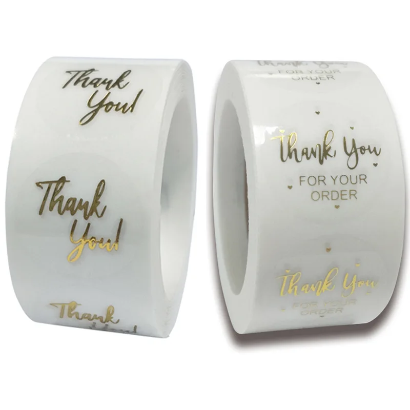 

Round Clear Merry Christmas Stickers Thank You Card Box Package Label Sealing Stickers Wedding Decor Stationery Sticker