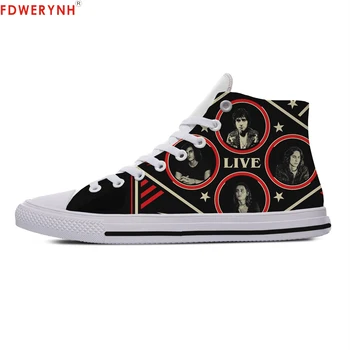 

Man Casual Shoes Help Classic Greta Van Fleet Diy Individualization Canvas Men Leisure Walking Shoes Of White