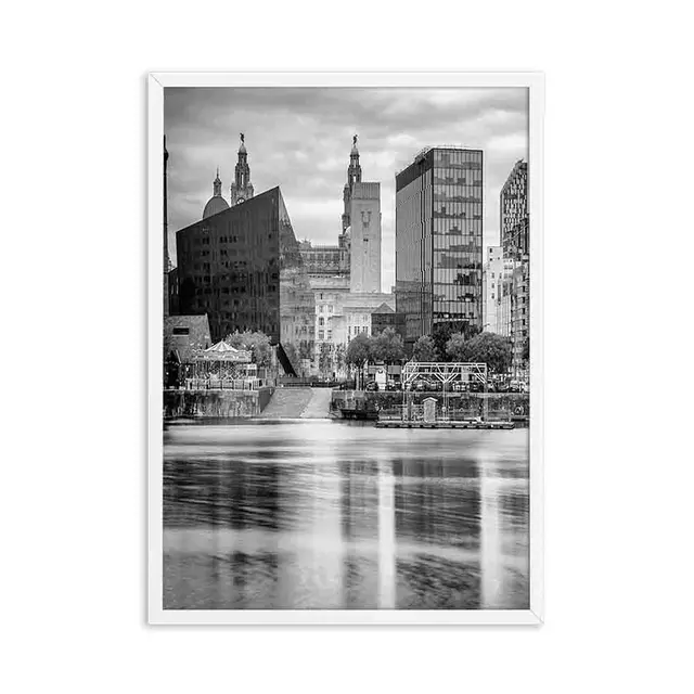 Black and White Europe Cities Photography Wall Art Canvas London Paris Poster Prints Nordic Paintings Picture for Living Room Picture C
