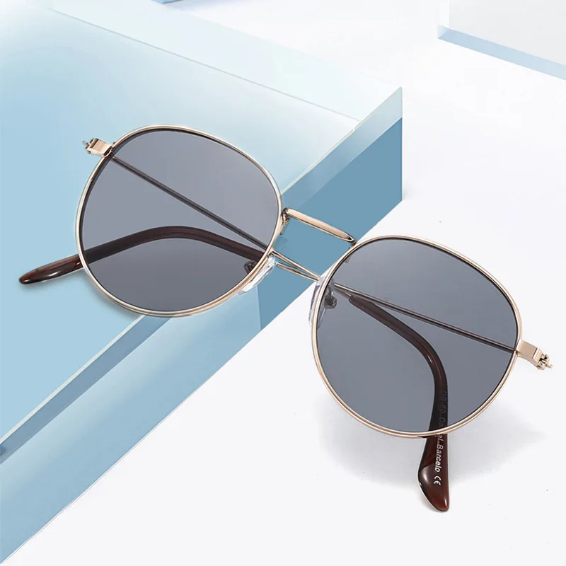 Новые металлические овальные детские солнцезащитные очки, классические ретро солнцезащитные очки для мальчиков UV400, роскошные милые солнечные очки для путешествий для девочек