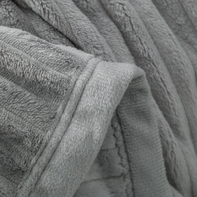 Теплое одеяло-светильник из фланелевого флиса серого цвета/осенне-зимнее одеяло/покрывало для кровати 1,2x2 м 1,5x2 м 1,8x2 м 2x2,3 м