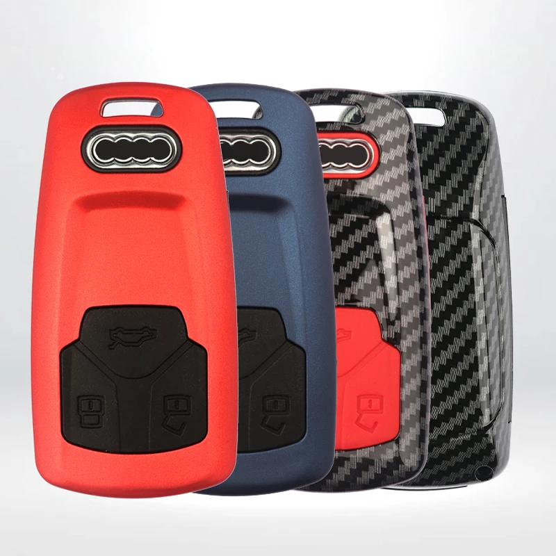 Car Key Cover Case Shell Carbon fiber ABS Matte For Audi A6 A5 Q7 S4 S5 A4 B9 A4L 4m TT TTS RS 8S