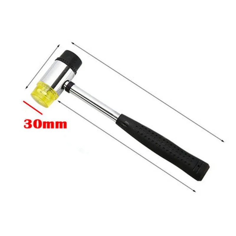 Double-Face Rubber Mallet with Soft and Hard Tips, Non-Slip Rubber Handle for Soap Making , Leather Crafts, Jewelry Tools