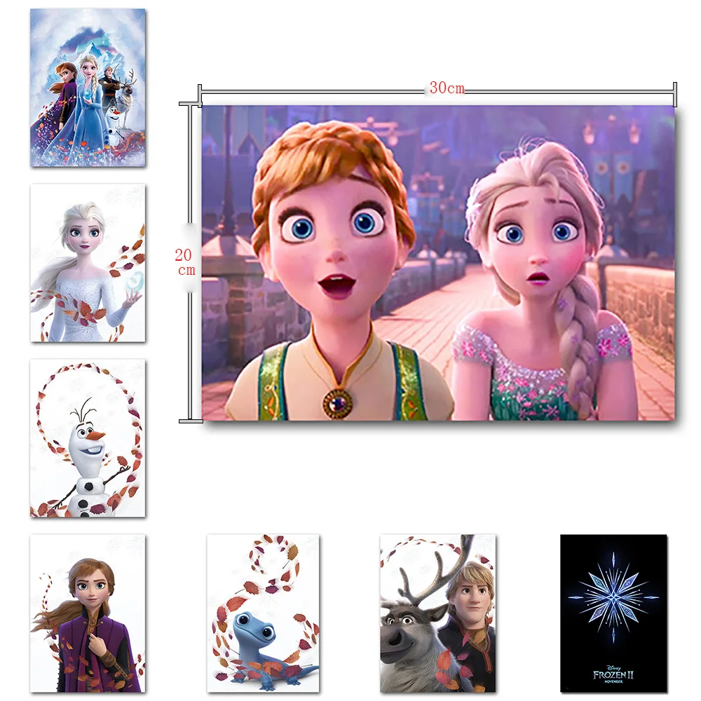 

Disney frozen 2 party wall poster for birthday party poster Girls' favorite Elsa themed party wall sticker poster