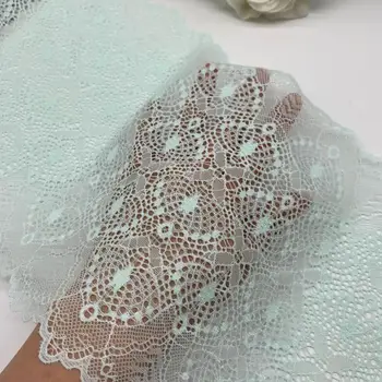

3y/lot 22cm Light Mint Green Stretch Lace Trim For Lingerie Sewing Craft DIY Apparel Fabric Lace Garment Accessory