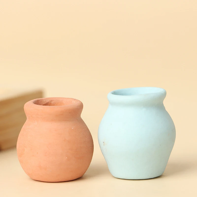 4pcs Retro Miniature Ceramic Vase Kitchen Toys 1/12 Dollhouse Decoration GiYRH5 