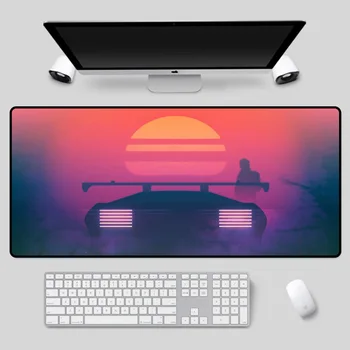

XGZ Exquisite large size mouse pad car pattern table mat pink pink as background mouse pad multi-size selection keyboard pad
