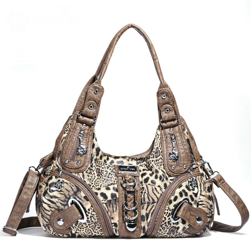 

Ladies Leopard Print Handbags Soft Shoulder Strap Bags For Women 2019 Casual Tote Hand Bag Woman Crossbody Bolsa Feminina LP02