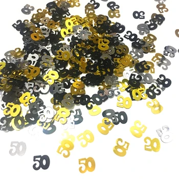 

Glitter Confetti Number 30 40 50 60 Happy Birthday Confetti for 30th 40th 50th 60th Birthday Anniversary Party Table Decoration