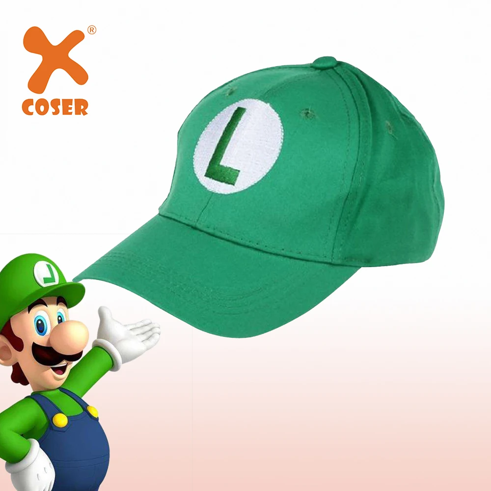 XCOSER Mario Green Baseball Cap 