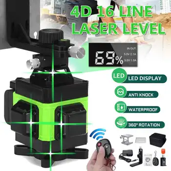 

16 Lines 4D Laser Level Level Self-Leveling 360 Horizontal And Vertical Cross Super Powerful Green Laser Level
