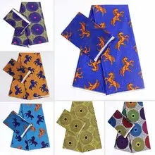 Шелковые принты ткани Анкара атласный воск высокого качества африканская ткань для вечерние платья YB02