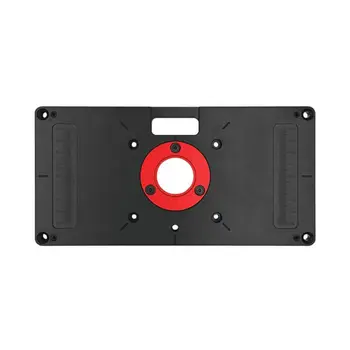 

Router Table Aluminum Insert Plate with Ring Screw Double Scale for Trimmer 40JE