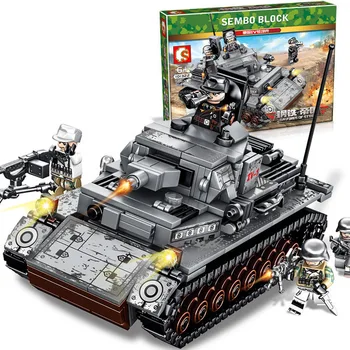 

WW2 Tank Series Germany IV Tank Building Blocks Model Bricks Military WW2 Figures War Army Soldier Brick Toys For Boys