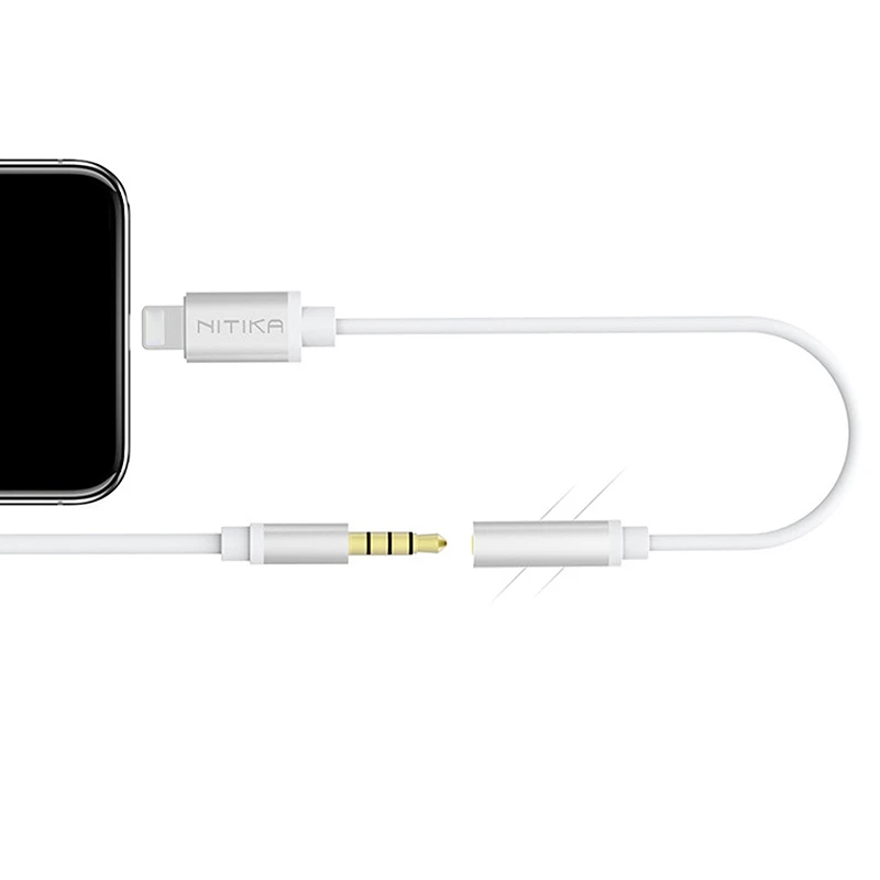 NITIKA for Apple MFI Certified Headphone Conversion Cable Apple Interface to 3 5 mm Apple o Adapter Cable 3 5mm to Lightning