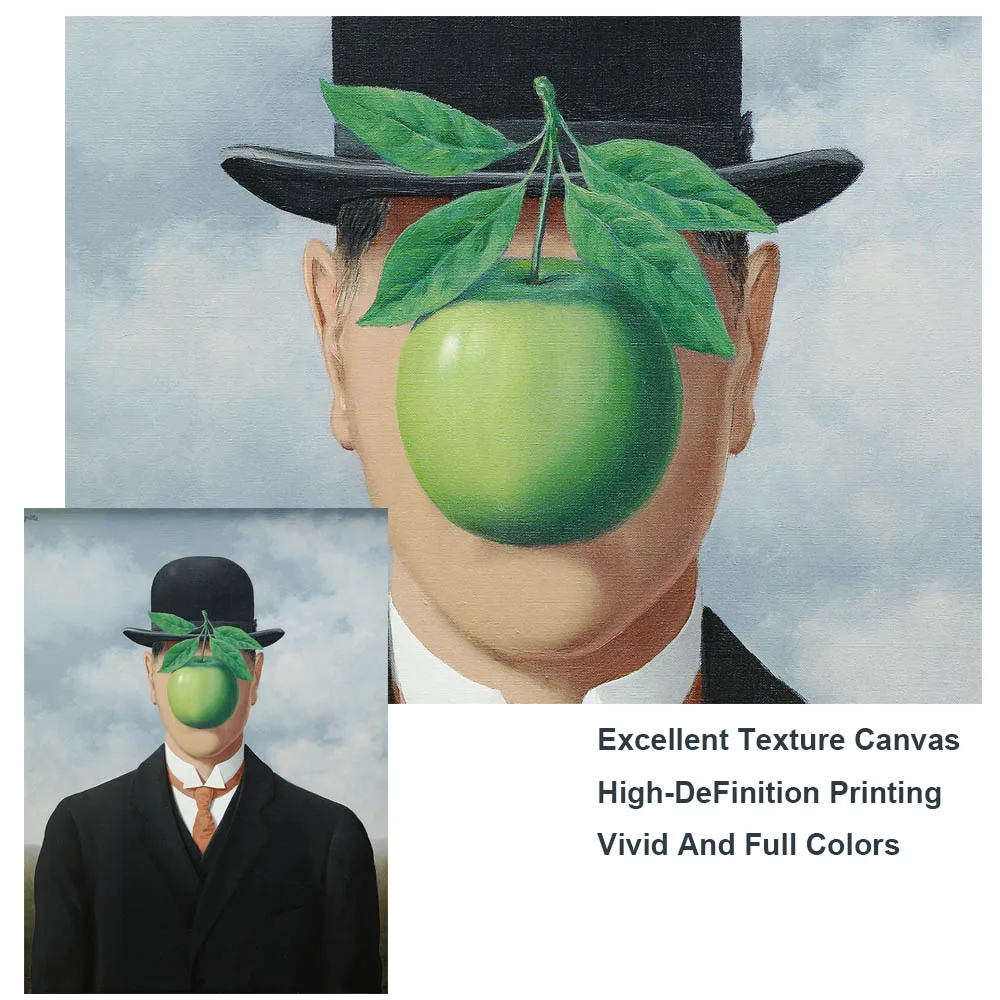 Сын человека от Rene Magritte Масляные картины печать на холсте художественные плакаты