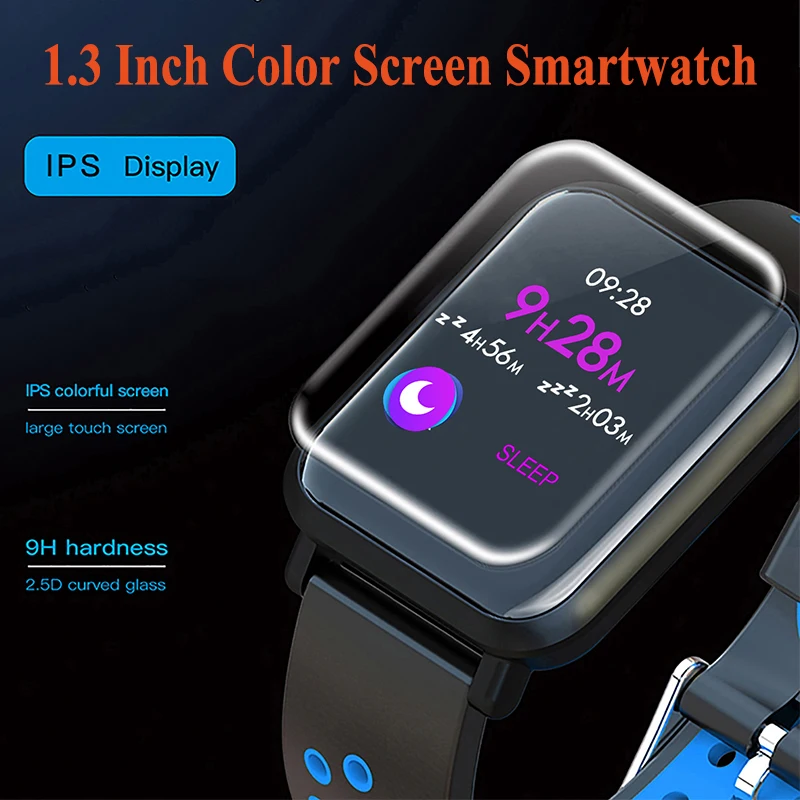 IP68 водонепроницаемый smart watch 1,3 дюймов Смарт-часы 24 часа в сутки монитор сердечного ритма Смарт gps приложение трекер умный Браслет pk q9 q8 часы