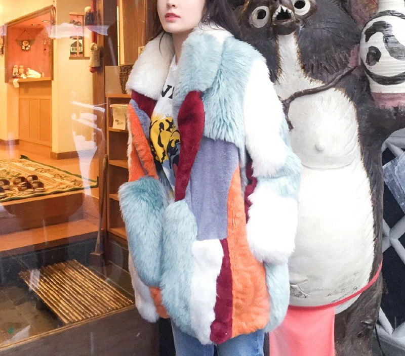 Женское пальто из искусственного меха TEELYNN, пять цветов, теплое зимнее пальто из искусственного меха с длинным рукавом, Брендовое высококачественное Женское пальто, верхняя одежда