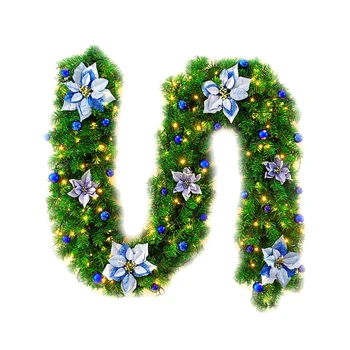 

Home LED Hanging Rattan Garland Multi-function Christmas Party Wedding Colorful Decoration Wreath