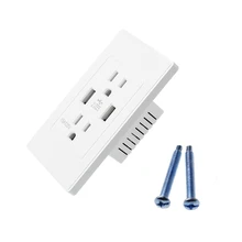 Высокоскоростная настенная розетка с американским штекером и двумя usb-портами, устойчивая к зарядным розеткам панель переменного тока