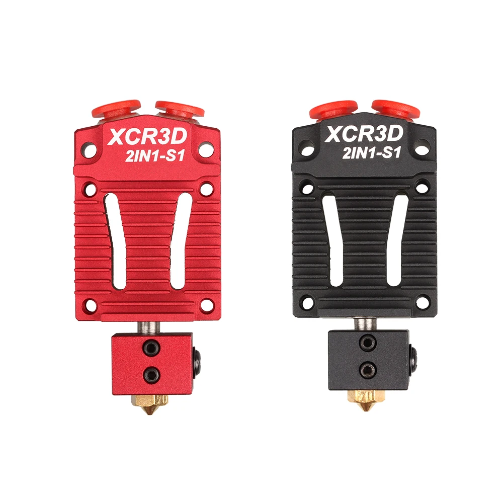 3DSWAY 3D-принтеры Запчасти XCR3D 2IN1-S1 Hotend 2 в 1 из коммутатор Цвет экструдер Bowden J-head 12 V/24 V 1,75 мм нити Вентилятор охлаждения