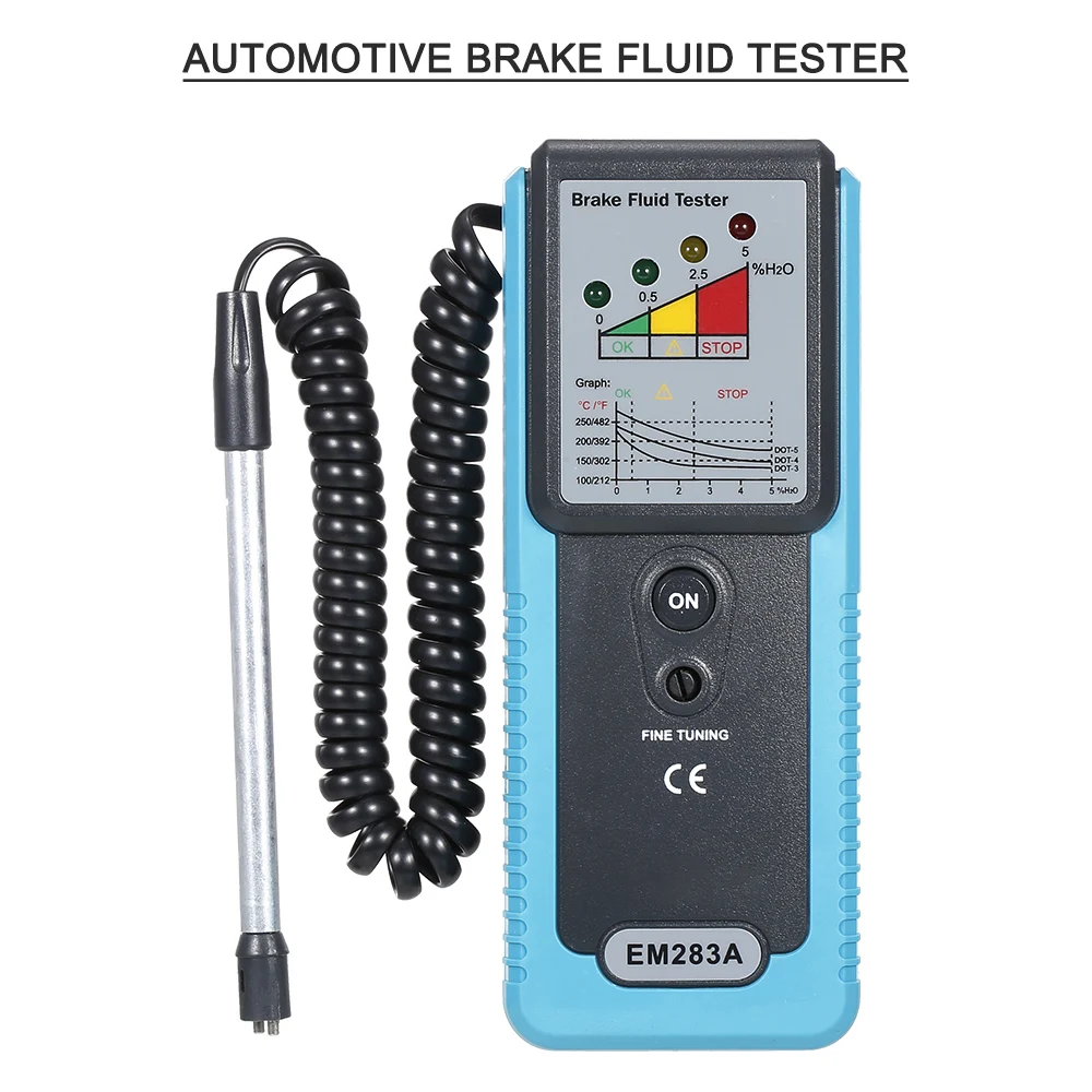 Probador de líquido de frenos automotriz, sonda de detección de agua y humedad de aceite para Auto DOT3, DOT4, DOT5, Detector de diagnóstico de líquido de frenos