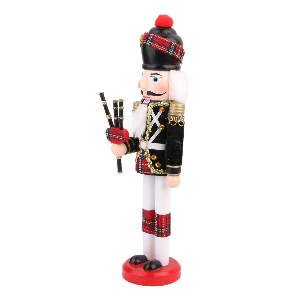 Wooden solider Bagpipes Soldier Home Table Ornament Kids Christmas Gift