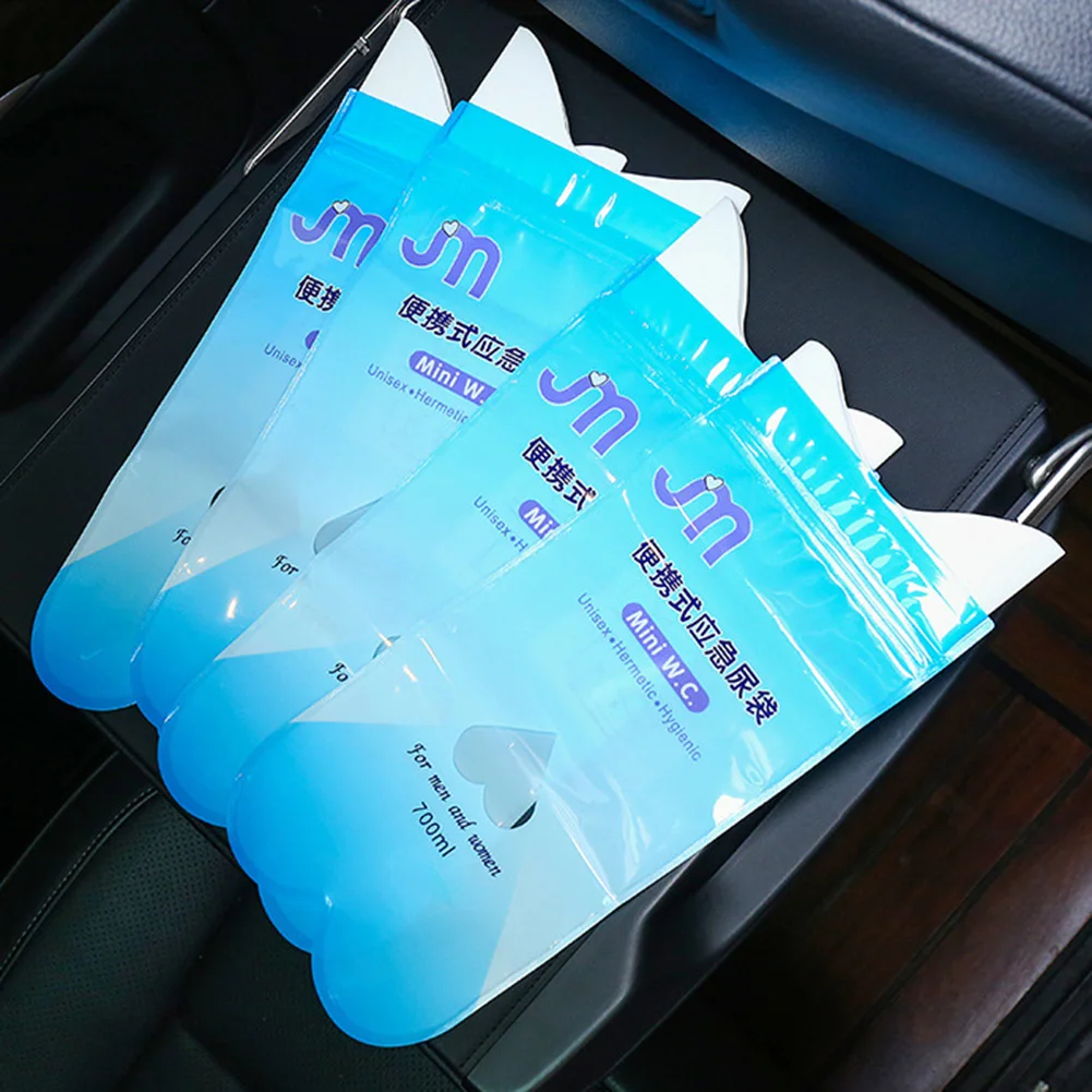 4pcs Piss Bags Travel Mini Mobile Toilet Disposable Urinal Portable Pee Bags for Travel Traffic Jam Car Emergency disposable urine bag