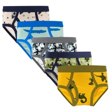 5 шт./компл. нижнее белье для мальчиков из хлопка с рисунком героев из мультфильмов короткие дышащие велосипедные шорты трусики для мальчиков и для маленьких мальчиков детские подростковые Трусы-шорты