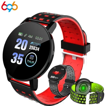 

119 Plus Smart Bracelet Heart Rate Smart Watch D18 Man Wristbands Sports Watch Waterproof Alarm Clock For Android IOS Phone