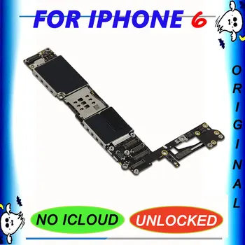 

Original Motherboard For iPhone 6 4.7 inch 16G 64G 128G No iCloud Unlock Mainboard Without Touch ID Logic boards Mother Board
