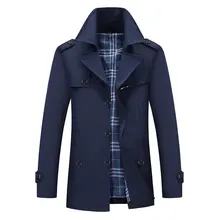 Осень и зима, стиль, корейский стиль, модное мужское пальто средней длины, повседневная осенняя одежда, мужское пальто