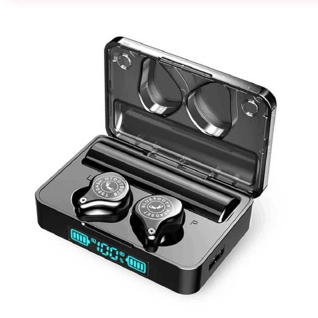 A Ouhaobin bleutooth 5,0 Беспроводной наушники tws стерео IPX7 водонепроницаемая Спортивная гарнитура с светодиодный дисплей наушники 1212#2 - Цвет: A