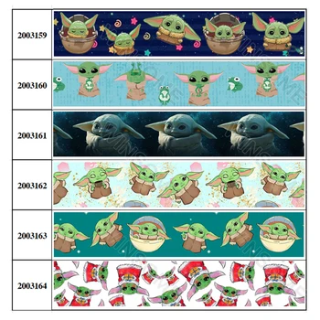 

New10yards different sizes cartoon pattern ribbon printed grosgrain ribbon