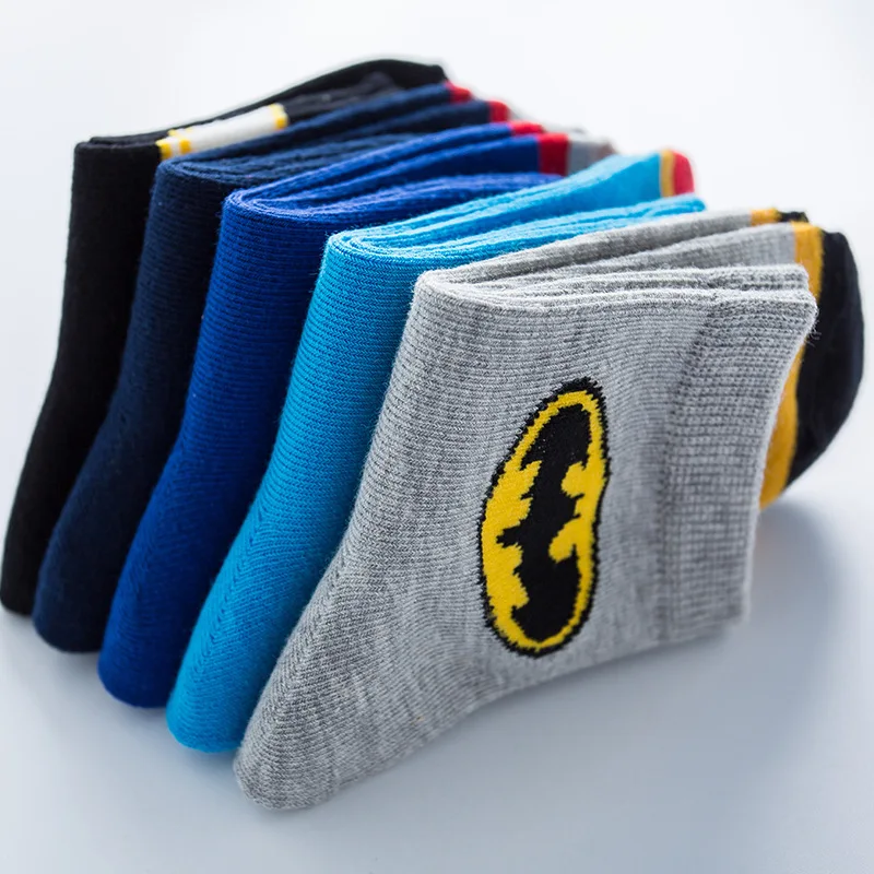 2 to 12years old kids Cartoon socks Super hero neonatal boys girls Breathable short Socks children baby stuff boys cotton Socks