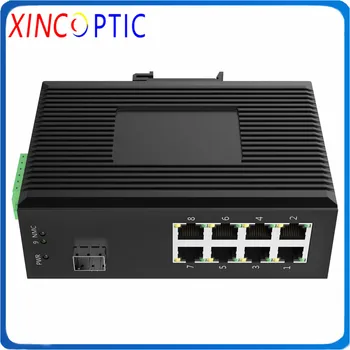 

1SFP 1000M+8RJ45 10/100M, excluding SFP,8 port 10/100Base-TX + 1 port 1000Base-X SFP Industrial Switch