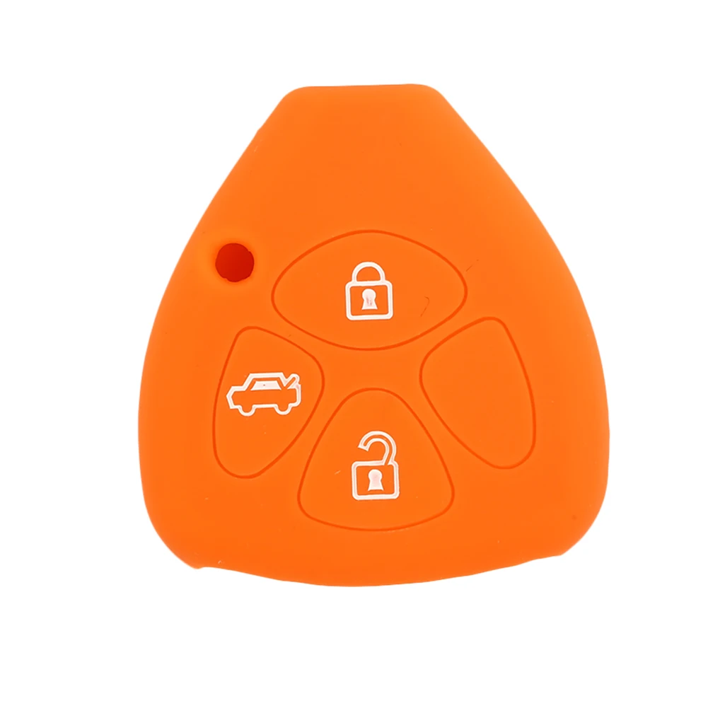 Remote Fob Cover Car Key Shell Soft Silicone Key Case Holder Automobile Foldable 3 Button Car Remote Control Case for Toyota