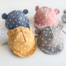 Sombreros de sol para niños gorra de niño pequeño bonito gorro de bebé niña gorro protección solar chicos con oreja para accesorios de fotografía recién nacido gorra de béisbol #40(China)