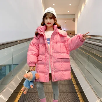 

Girls' New Down Jacket Mid -Length Fashionable Winter Clothes Korean Style Authentic Coat